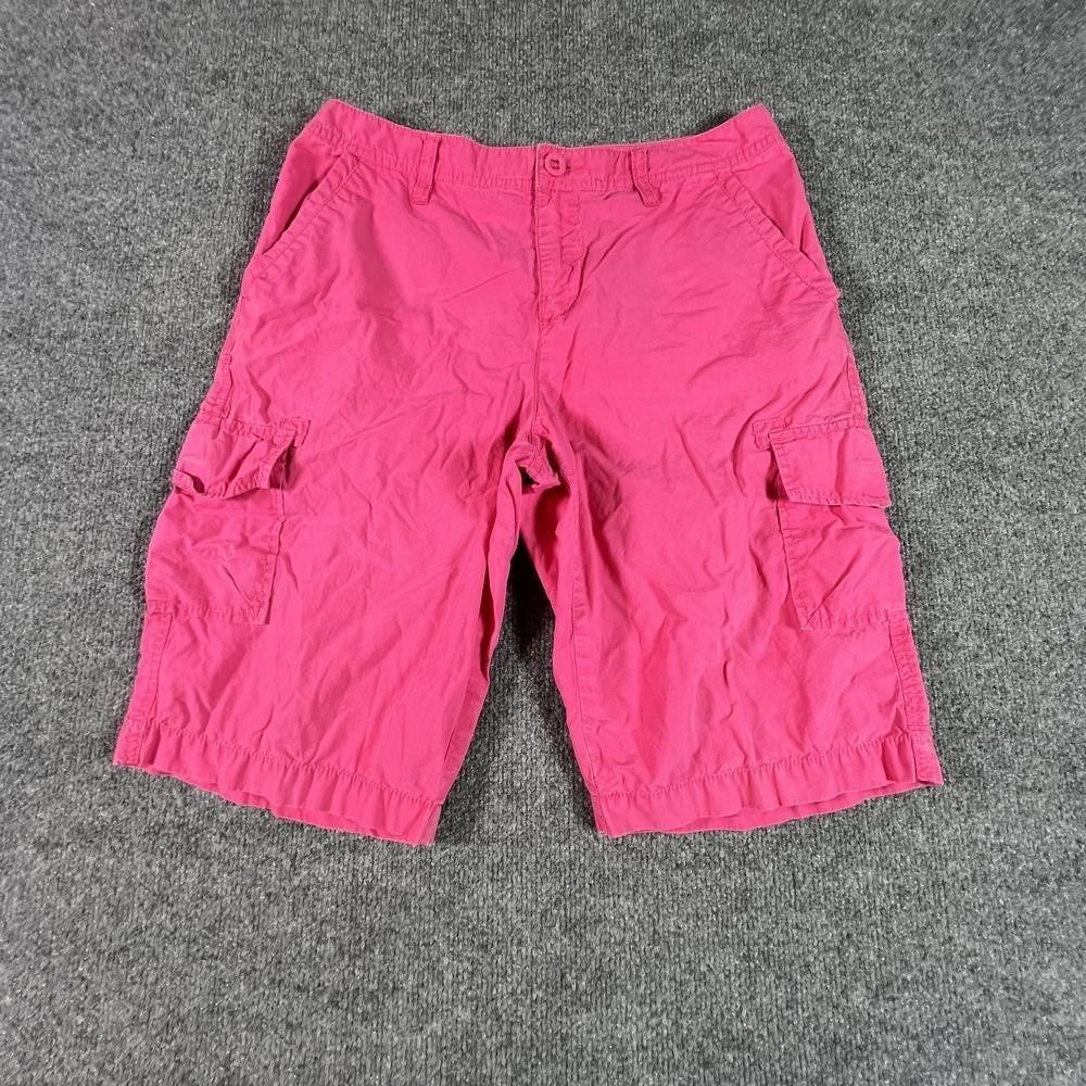 Caribbean Joe Cargo Shorts Womens 8 Pink Workwear Utility Travel Outdoor Summer